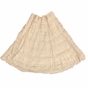 NWT Tiered Lace Boho Max Studio Large Creme Skirt